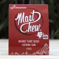 Mast Chew Organic Chewing Gum Sleeve Cinnamon 8 pce
