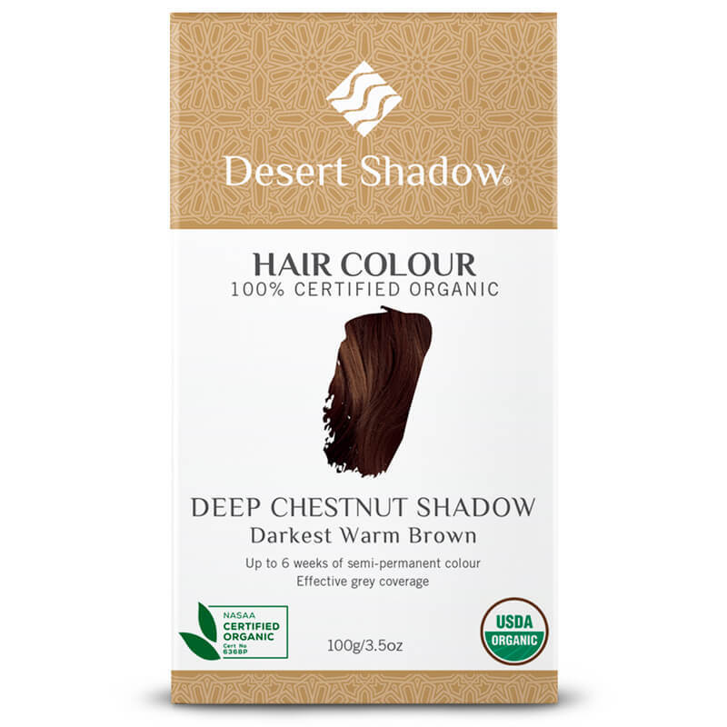 Desert Shadow Organic Hair Dye - Deep Chestnut Shadow 100g | First Ray