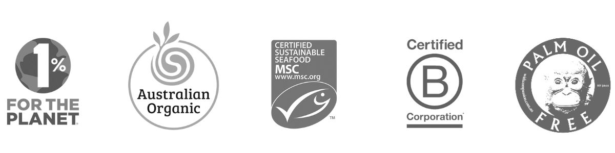 Shop By Values such as 1% for the planet, Certified Organic, Sustainable Seafood, B Corp and Palm Oil Free at First Ray