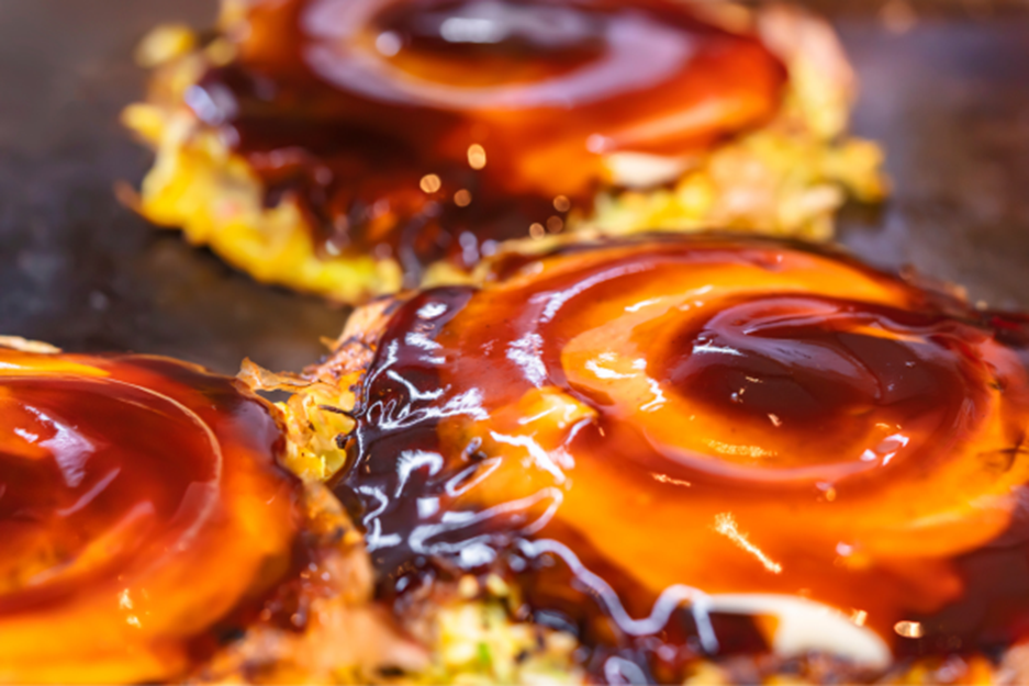 Vegan Worcester Sauce Okonomiyaki glaze