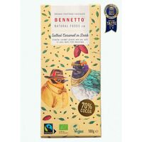 Bennetto Organic Dark Chocolate Salted Caramel (70% Cocoa) 100g