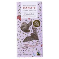 Bennetto Organic Dark Chocolate Original (60% Cocoa) 100g