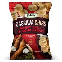 DJ&A Cassava Vegetable Chips Sweet Chilli and Sour Cream 100g [Shortdated BBD: Jan-26]