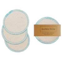 Earths Tribe Aquamarine Reusable Hemp Makeup Rounds 10 pack