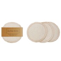 Earths Tribe Beige Reusable Hemp Makeup Rounds 10 pack