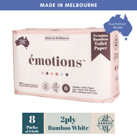 Pallet Price: Emotions Made in Melbourne 100% Bamboo Toilet Paper - 6 rolls x 8 packs