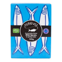 Fish4Ever Sprats (Little Sardines) in Spring Water ~ 105g