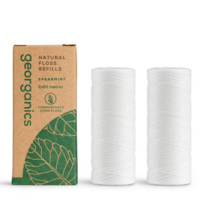 Georganics Natural Spearmint Floss ~ 2 x 50m Refill