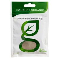Gourmet Organic Pepper Black Ground 40g