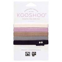 KOOSHOO Plastic-free Hair Ties Silver 5 pack