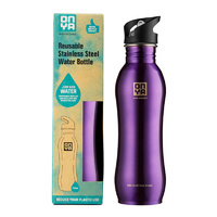 Onya Stainless Steel Drink Bottle Purple ~ 750ml