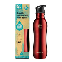 Onya Stainless Steel Drink Bottle Red ~ 750ml