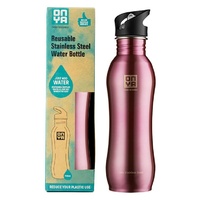 Onya Stainless Steel Drink Bottle Pink ~ 750ml