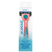 Preserve POPi Shave 5 Razor - Coral | Handle & 1 Blade