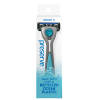Preserve POPi Shave 5 Razor -  Charcoal Grey | Handle & 1 Blade