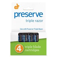 Preserve Triple Shave Razor Replacement Blades | 4 Blades
