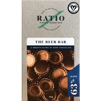 Ratio Cocoa Roasters The Beer Bar Chocolate 63% (Vegan) ~ 70g