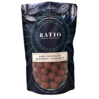 Ratio Cocoa Roasters Dark Chocolate Hazelnut with Raspberry (Vegan) ~ 200g