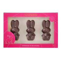 Ratio Cocoa Roasters Milk Chocolate Easter Bunny Trio ~ 120g