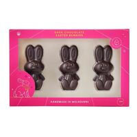Ratio Cocoa Roasters Dark Chocolate Easter Bunny Trio (Vegan) ~ 120g