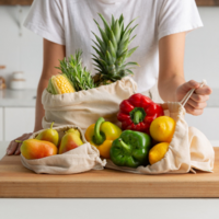 The Keeper Muslin Produce Bag (Organic Cotton) - Small - 3 Pack