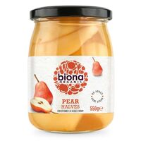 Biona Pear Halves in Rice Syrup (Organic) 550g