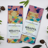 Wrappa Mermaid Beeswax Wrap ~ 3 Pack (2 x Med & 1 x Lrg)