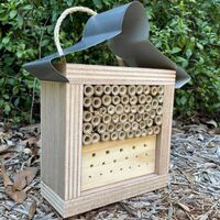 ABeeC Hives Bare Timber Solitary Native Bee Hotel Australian Ladybird and Insect House Mixed Small
