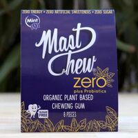 Mast Chew Organic Chewing Gum Probiotic Sleeve Spearmint 8 pce