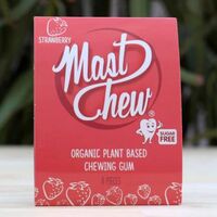 Mast Chew Organic Chewing Gum Sleeve Strawberry 8 pce