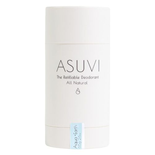 ASUVI Refillable Deodorant Aqua + Earth (White Tube) 65g