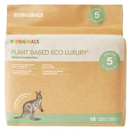 Ecoriginals Nappy Size 5 (12-18kg) 18 per bag (Walker)