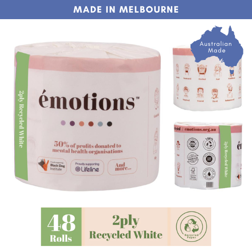 Pallet Price: Emotions Made in Melbourne Recycled Toilet Paper - 48 rolls