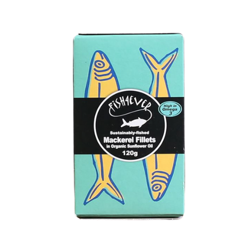 Fish4Ever Mackerel Fillets in Organic Sunflower Oil ~ 120g