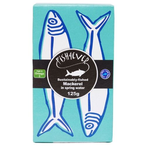 Fish4Ever Mackerel Fillets in Spring Water - 125g