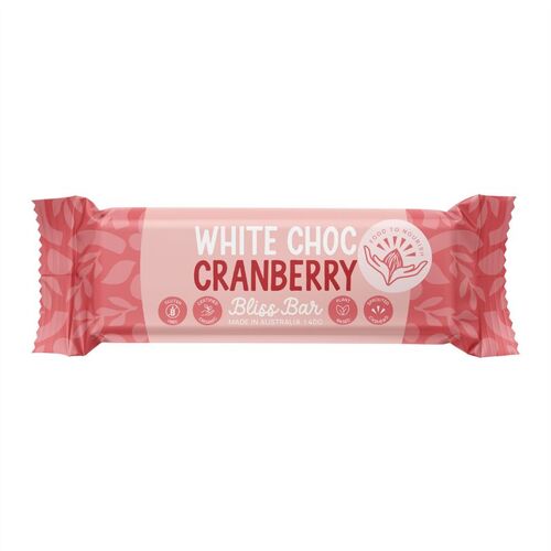 Food to Nourish Bliss Bar White Choc Cranberry 40g