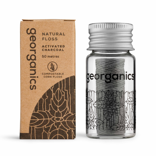 Georganics Natural Activated Charcoal Floss ~ 50m