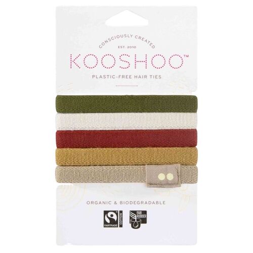 KOOSHOO Plastic-free Hair Ties Feeling Festive 5 pack