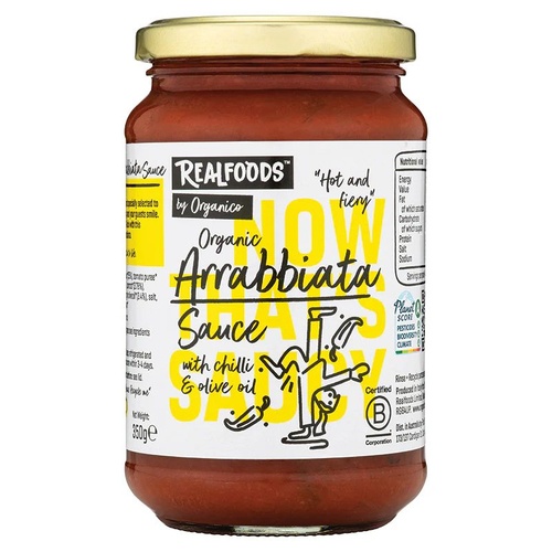 Realfoods By Organico Arrabbiata Sauce 350g