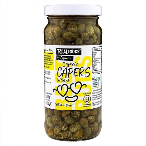 Realfoods By Organico Capers in Brine (Organic) ~ 250g