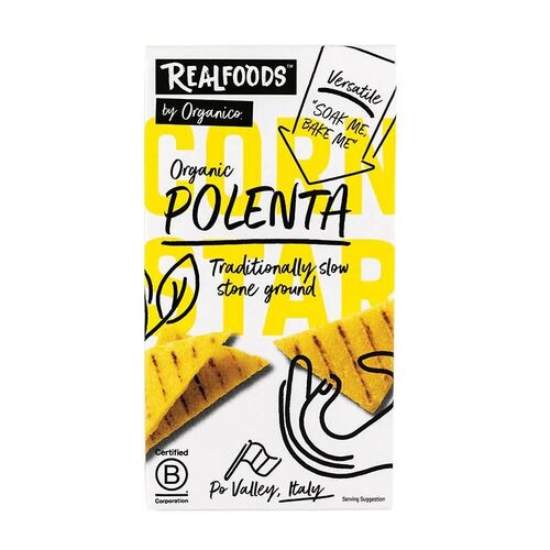 Realfoods By Organico Quick Cook Polenta 500g [Shortdated BBD: Oct-25]