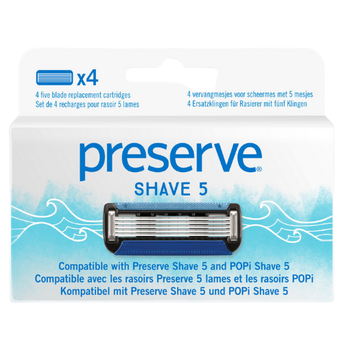 Preserve POPi Shave 5 Replacement Blades | 4 Blades