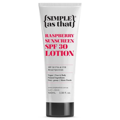 SIMPLE as that Raspberry Natural Sunscreen Lotion SPF30~ 100ml