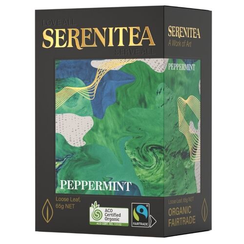 SereniTEA Peppermint Loose Leaf Tea (Organic & Fairtrade) 65g