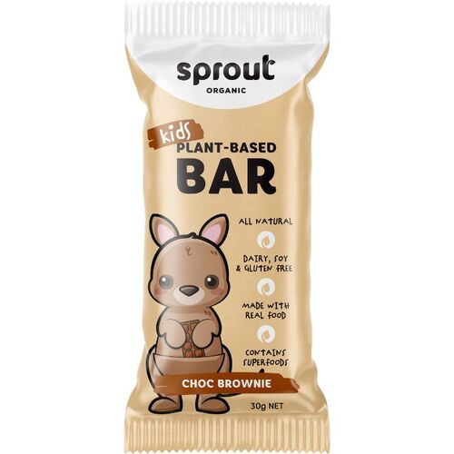Sprout Organic Kids Snack Bar Choc Brownie 30g x 12 Pack