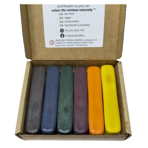 Eco Art and Craft Eco Crayons Sticks 6 Pack