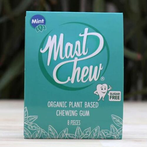 Mast Chew Organic Chewing Gum Sleeve Spearmint 8 pce