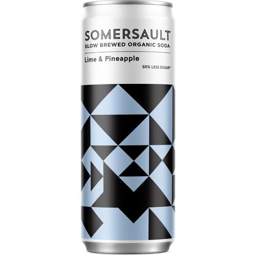 Somersault Slow Brewed Organic Soda Lime & Pineapple 12 x 330ml (Can)