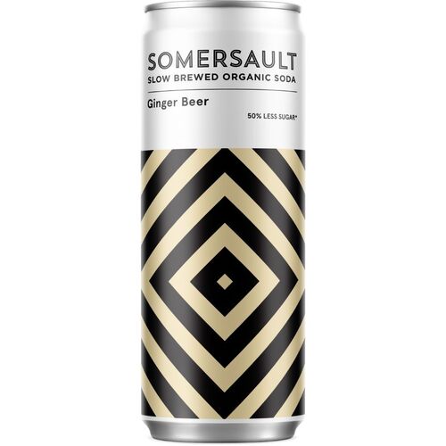 Somersault Slow Brewed Organic Soda Ginger Beer 12 x 330ml (Can)