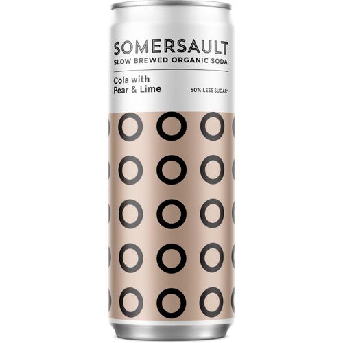 Somersault Slow Brewed Organic Soda Cola Pear & Lime 12 x 330ml (Can)